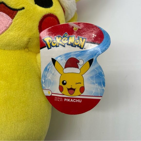 Pokemon Pikachu Holiday Plush 10" with tags used 2019 WCT WICKED COOL TAG - Picture 5 of 14
